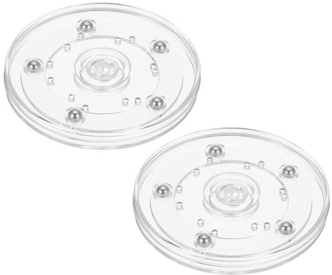 PATIKIL 4 Pesante Rotante Girevole Supporto con Acciaio Sfere Cuscinetti 2pz 360° Rotazione Giradischi Lazy Susan Base per Grande Schermo TV Computer Monitor Cancella