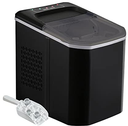 Máquina de cubitos de hielo de 12 kg/24 h, máquina de cubitos de hielo compatible con máquina de hielo de plata de llenado automático, máquina de hielo comercial de escritorio