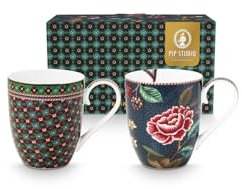 Pip Studio Berry Blues Henkelbecher XL 450ml Set2