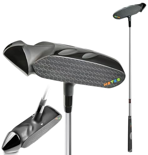 HUAEN Golf Putter, Universal Putter for Right and Left Handers, Silicone Non-Slip Golf Grip for Men and Women, Center of Gravity, with Alignment Aid