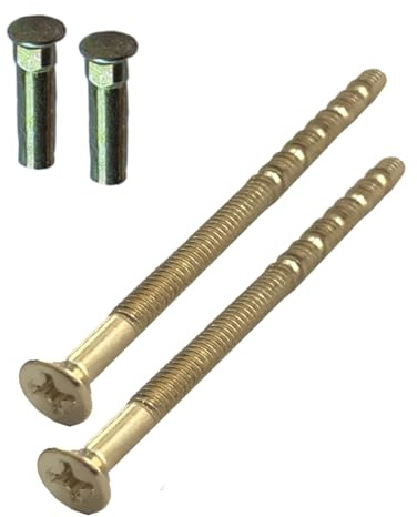 Lot de 2 vis de poignée de porte en laiton M4 x 60 mm avec boulon de sécurité en laiton, manchon mâle vers femelle pour poignée de porte, boutons, etc