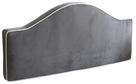 Cojín curvo para cabecero de cama o cama, cabecero tapizado, color gris, 135 cm