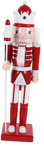 CHILDWEET Holz Nussknacker Figur Traditionell Weihnachtsdeko Tisch Dekoration Naturfarben Handwerk Handgemacht Für Zuhause Party