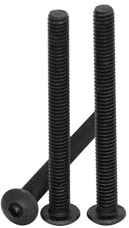 YZADSXCL Tornillos de Cabeza Hexagonal de Cabeza avellanada Redonda y Ovalada de Acero al Carbono Negro de Grado 10,9 DIN7380, M2, M2 x 20/22/25/28/30/35, 25/50 Unidades(25pcs M2x28)