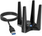 AX1800 USB WiFi Adapter for Desktop PC, WAVLINK USB WiFi Dongle, Dual Band 5Ghz(1201Mbps) + 2.4Ghz(574Mbps), MU-MIMO, Beamforming, WPA3 Encryption, Built-in Driver, Support Win 11/10