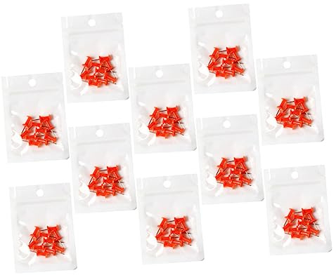 Healeved Klebstoffflaschenverschluss mit Ersatzkopf aus Kunststoff und Metall 100 Stück Rot für Wimpernkleberflasche im Salon und Zuhause