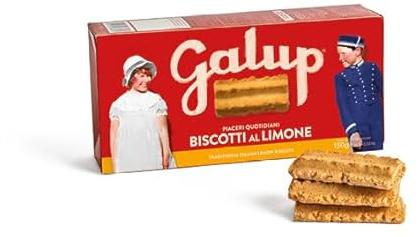 Galup Biscotti al Limone 150g - Frollini con Farina di Mais e Agrumi - Biscotti Secchi Leggeri - Senza Conservanti, Ricetta Tradizionale Piemontese