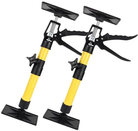 Cabinet Jack Support Pole – 2 Pcss Quick Portable Rod, Hand Support System | Adjustable Woodworking Jack for Cabinets, Drywalls Shelving | Heavy Duty Telescopic Attach Props for Easy Installation