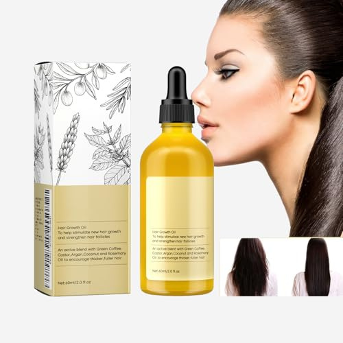 Sérum de romero con aceites naturales, tratamiento natural para cabello seco y dañado, reduce la pérdida de pelo, nutre el cuero cabelludo para un cabello sano y brillante (1 unidad)
