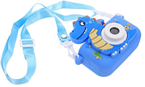 ROMISBABA Appareil Photo Garçon Fille Dinosaure Bleu avec Double Caméra HD pour Filles Garçons Caméra Numérique Selfie et Vidéo pour Exploration et Jeu
