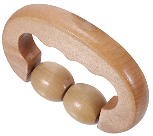 OATIPHO Rückenmassagerolle für Büro und Reisen und Linderung Holz Selbstmassagegerät zur Verbesserung der Durchblutung
