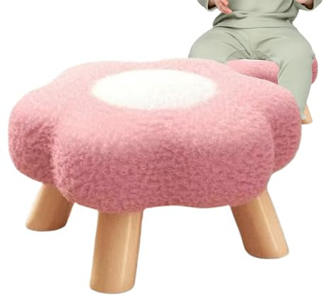 Flower Ottoman Stool,Seat Furniture | Under Desk Step Stool,for Indoor Dorm Bedroom Living Room Nursery College Playroom Entryway Sofa Under Desk Apartment