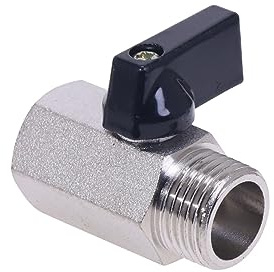 Kugelhahn, 1 Stück Mini Messing Kugelhahn 1/2, 1/4, 1/8 Stecker auf Buchse Luftkompressorventile(1/4)