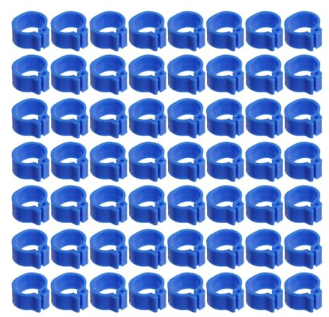 UTHCLO Anelli per Piedi di Piccione in Plastica 10mm Leggeri per Identificazione, 100 Pezzi per Gestione Allevamento e Operazioni Avicole