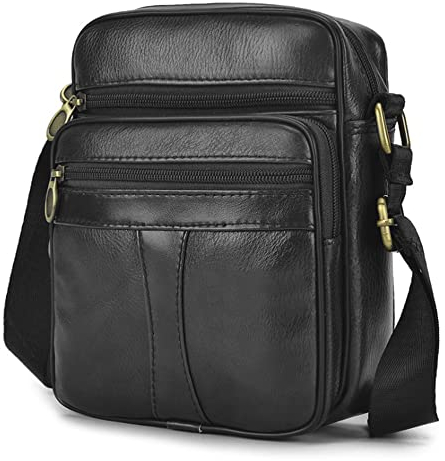SPAHER Herren Tasche Leder Umhängetaschen Herren Handtaschen Ledertasche Herren Klein Leder Handgelenktasche Messenger Tasche Herren schultertasche Geschenk für Männer