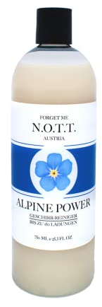 FORGET ME N.O.T.T. Alpine Power - Geschirrspülmittel - flüssig - bis zu 150 Ladungen - umweltfreundlich - Tierwohl