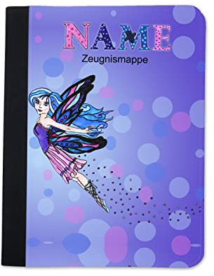 Maus-Design Zeugnismappe personalisiert Fee mit Name | Klarsichthüllen A4+, Urkundenmappe, Dokumentenmappe