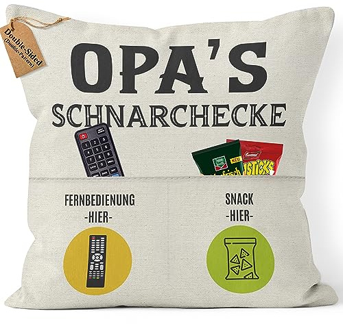 CROWNLY® Kissenbezug 45x45 Vatertagsgeschenk für Opa Geschenk für Männer Ruhestand Geschenk Personalisierte Geburtstagsgeschenk für Männer Lustige Geschenke
