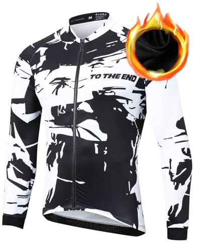 UGLY FROG Winter Langarm Fahrradtrikot Radshirt Fahrradshirts Fahrradbekleidung für Männer mit Elastische Rennrad Sport L