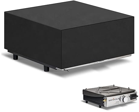 VANSHEIM Bache de Protection Exterieur Plancha Bache pour Plancha Housse de Plancha Extérieur Housse Barbecue Oxford 420D Housse Plancha Exterieur Housses Protection Imperméable 65x60x25cm