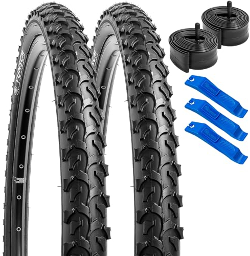 YunSCM 2PCS Faltbarer 26 Zoll Reifen 26x2.125/57-559 Fahrradreifen Kompatibel 26x1.95 26x2.0 26x2.10 26x2.125 26x2.15 Mountainbikes/Geländeräder/Rennräder Reifen(A-210/Y-1108)