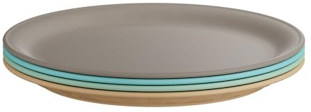 nip Assiettes pour bébé et enfant avec motif, vaisselle pour enfant, passe au lave-vaisselle, extra plate et parfaite pour les départs d'appoint, assiettes en plastique sans BPA, sans mélamine,