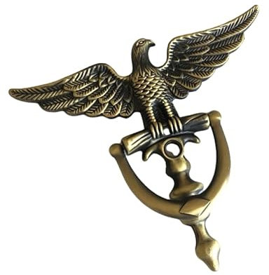 TüRklopfer Zinklegierung Antique Adler Headtür Klopfer Tür Klopfer Home Decor Ringmöbel Griff Hardware TüRklopfer Aus Gusseisen (Color : Green Bronze)