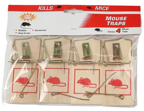 JUCHRZEY Trampas sanitarias Reutilizables para Ratones Trampas para Ratones de Madera de eficacia rápida Trampa para Ratones a presión de Madera para almacén Jardín Cocina