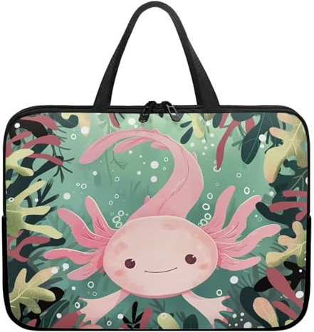 UOIMAG Axolotl Housse pour ordinateur portable pour enfants, enseignants, netbook et tablette, sac de transport de voyage, taille S