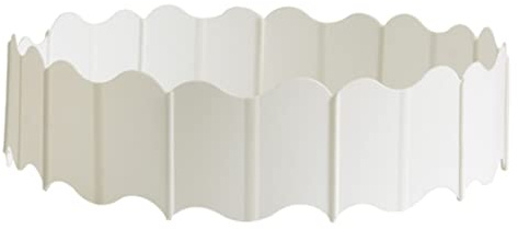 SHITOOMFE Jardin Bordure pelouse Bordure en Plastique Roule du Jardin lit de Fleurs Borders Borders décoratif Plante clôture Blanche 20 pcs