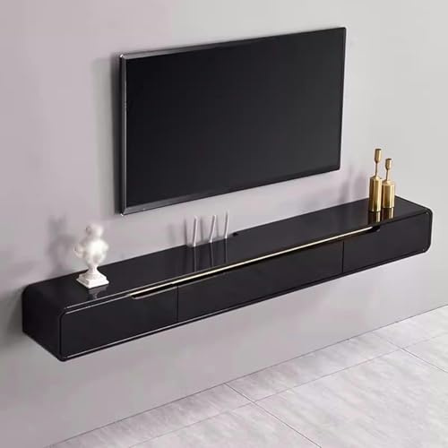 BTURYT TV Lowboard Hanging-120/150 Cm Floating Multimedia TV Storage Shelf, Modern TV Stand, TV Lowboard, Wall-Mounted Entertainment Center, Media Console, Wall Mounting TV Cabinet ~/