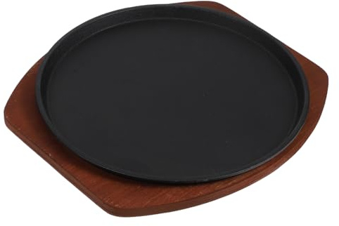 IMIKEYA 1 Juego De Plancha De Hierro Fundido Parrilla Plato Para Asar Platos Para Hornear s Para Barbacoa Suministros Para El Hogar Antiadherente Para Barbacoa A