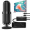 OBEST Antena TV Interior Potente con Amplificador de Señal, DVB-T/DVB-T2 Antena TV TDT, Antena TV portatil con Cable Coaxial 5 m,Antena Digital de HDTV con Ventosa magnética
