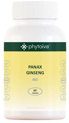 Panax Ginseng Rouge de Corée - 1000mg par Portion- Complément Naturel pour Énergie, Vitalité et Immunité – 60 Gélules Végan - Haute Qualité