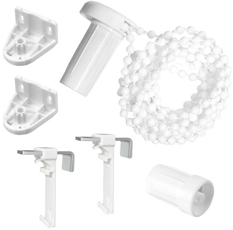 Barlone Rollo Halterung Fenster, 17mm Ersatzteile Rollo Klemmfix Halterung, Klemmfix Rollo Ohne Bohren, Doppelrollo Klemmfix Ohne Bohren Ersatzteile, Rollo Zubehör für Jalousien,Doppelrollo