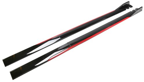 HUANGLDGS 2 Piezas Faldón Lateral del Coche para Civic XI Sedan 2021 2022 2023 2024, Faldón Lateral para Automóvil Coche Faldones Laterales Accesorios Coche,Black Red