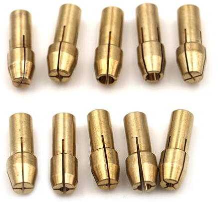 10 uds/adaptador de portabrocas de 0,5mm-3,2mm for Mini portabrocas Dremel adaptador de portabrocas Micro pinza de latón for herramienta rotativa eléctrica