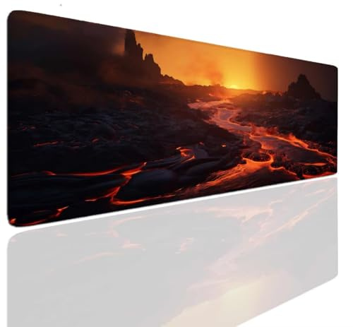Tapis de Souris Gaming 60x30x0.4cm, Tapis Souris Gamer, Sceneries Mouse Pad Mat Caoutchouc Antidérapante Mousepad Haute Précision et Vitesse, sous-Main Résistant, Tapis Bureau pour Claviers, PC S-985