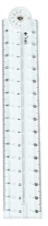 Regla plegable transparente, regla de dibujo flexible, escala de centímetros, longitud de 0 a 30 cm para medición de dibujo