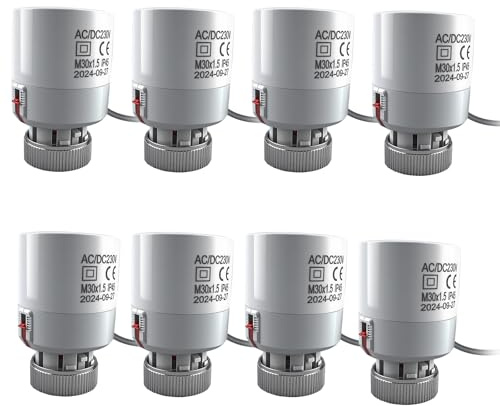 TALOEYH - Attuatore 230 V per riscaldamento a pavimento, attuatore per riscaldamento ad acqua sotto il pavimento, normalmente chiuso, compatibile con collettori con filettatura M30x1.5mm, per