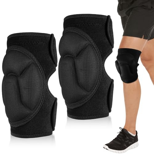 1 Paar Knieschoner Gartenarbeit, Knieschützer Arbeit Volleyball, 20mm Schwamm Knieschoner, rutschfest Knie Schoner Kniekissen Knee Pads für Sport Gärtner Arbeiter Reinigung Bodenbeläge Yoga(Schwarz)