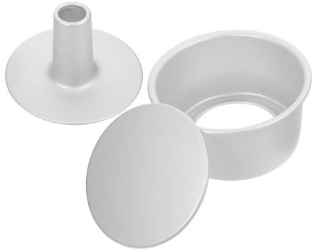 VALICLUD Teglie Rotonde in Alluminio Leggero con Fondo Rimovibile Stampi per Dolci Resistenti e Antiaderenti per Torte Chiffon e Mousse Facilità di Sformatura e Pulizia