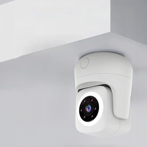 URPIZY Cámara wifi para Smart Home, 3 MP, visión nocturna a color, detección de movimiento con notificación de alarma, audio bidireccional, para Alexa, Google Home, Smart Life y Moes App, micrófono