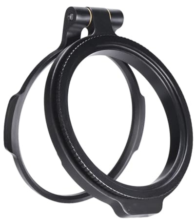DECORNIJIA Support D'objectif à Dégagement Rapide en Métal pour Filtre ND 58 Mm, Bague D'adaptation Clapet Pivotant, Accessoire Appareil Photo pour Changement Rapide de Filtre, Compatible