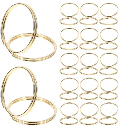 DECORNIJIA 50 Stück Metall Tischkartenhalter Gold Rund Fotohalter Tischnummernhalter Notizclip Stabile Kartenhalter für Hochzeit Party Büro Tischdekoration