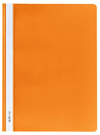 10 Herlitz Schnellhefter / DIN A4 / PP / extra stabil / Farbe: orange