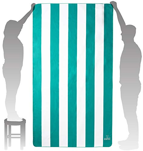 Wise Owl Outfitters Mikrofaser Handtuch, Strandtuch, Badetuch groß 100x200 - Sporthandtuch für Fitnessstudio - Reisehandtuch - Extra saugfähig und schnelltrocknend (Grün)