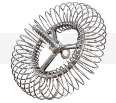 BSD Shornstein Reinigung Federbürste, Kaminbesen, Schornsteinbesen - M12 Gewinde und Öse - 140mm