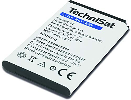 TechniSat BL-C5 Akku für z.B. DIGITRADIO 1, DIGITRADIO 2, TECHNIRADIO RDR, TECHNIRADIO 6 IR UVM. (Lithium-Ionen-Akku, BL-5C, 3.7 V und 1050 mAh)