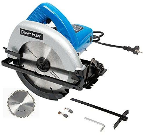 Kreissäge, Handkreissäge 900W 4700U mit Führungsschiene, Max. Schnitttiefe 55mm (90°), 38mm (45°), mit 180mm Kreissägeblatt, Sicherheitsschalter, zum Schneiden von Holz, Metall und Kunststoff